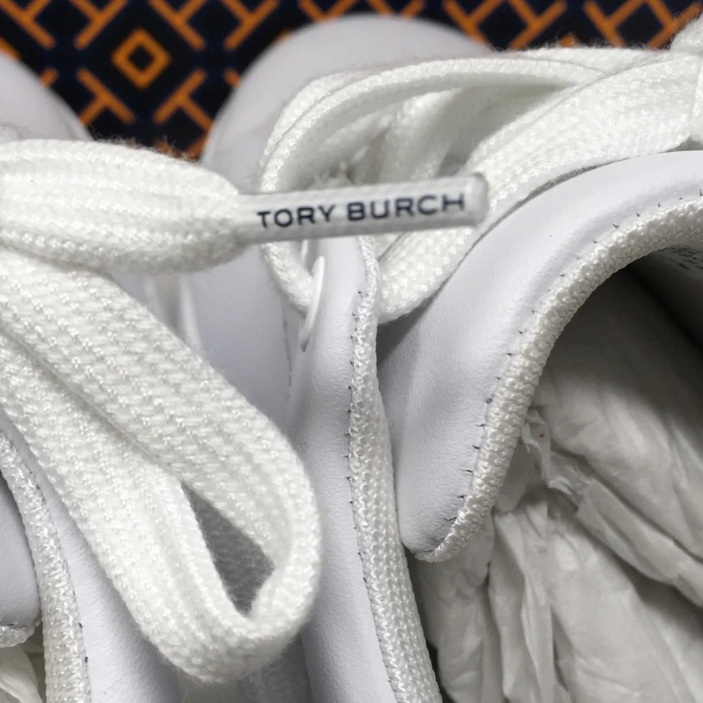 TORY BURCH Howell Court Sneakers Titanium White Warm Roccia - Picture 11 of 13